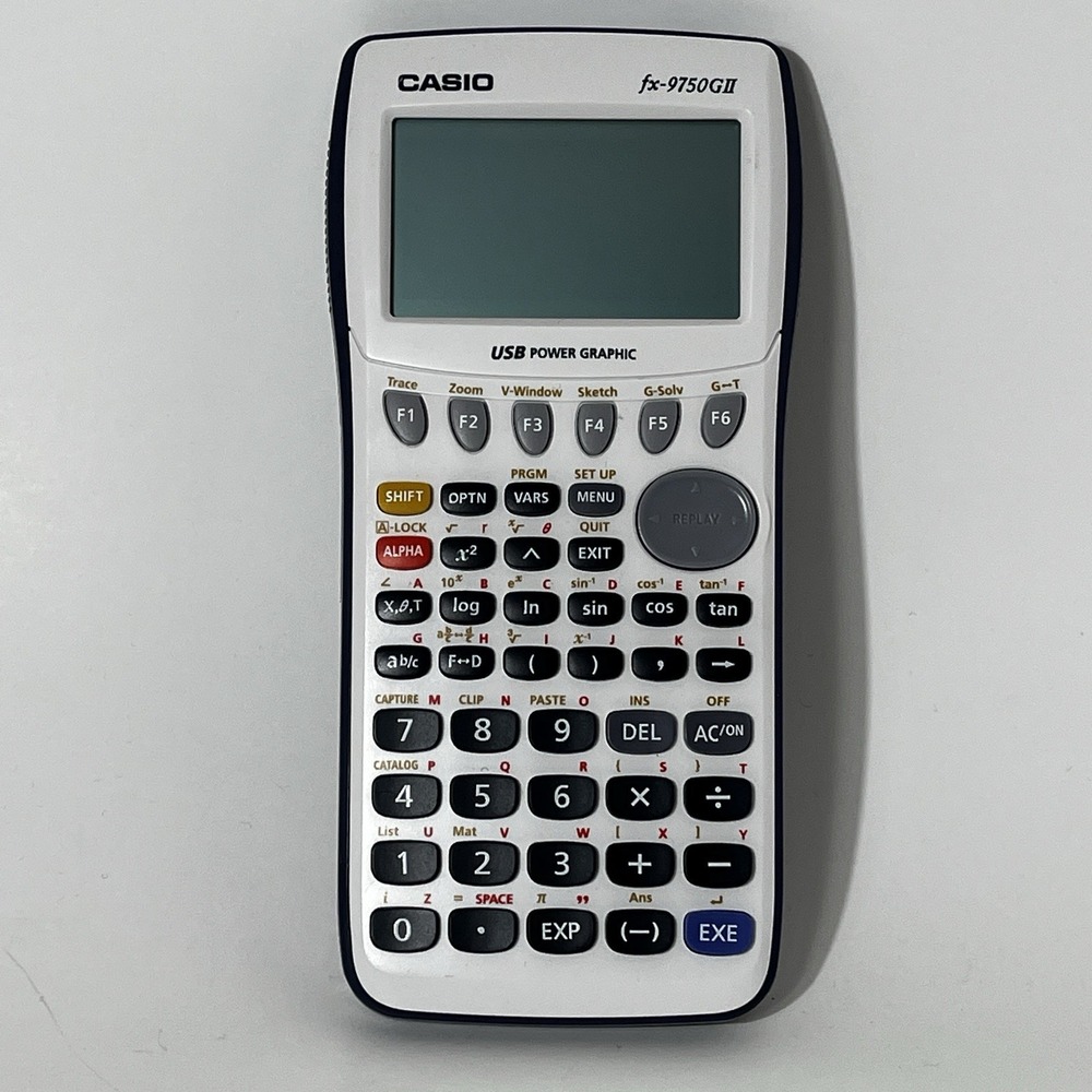Casio fx-9750GII Graphing Calculator USB Power Graphic + Cover Tested & Working